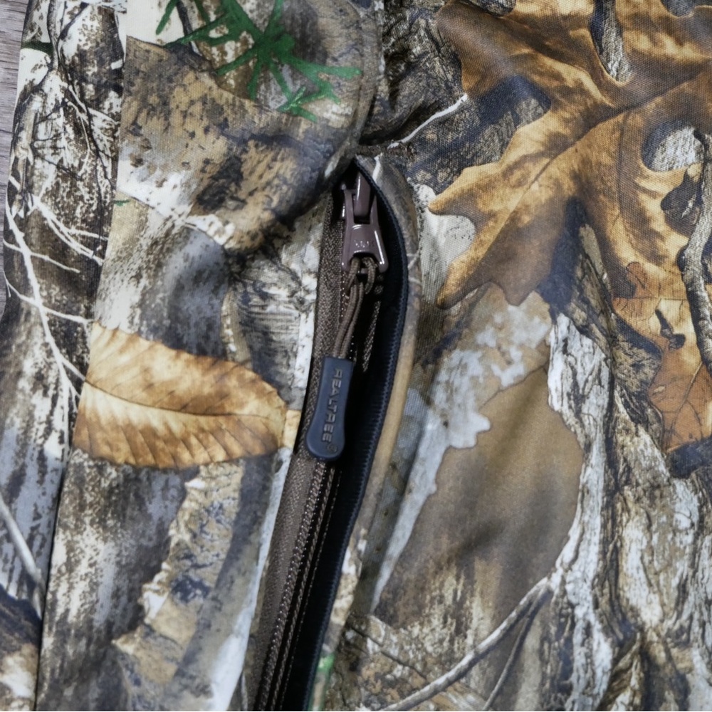 Realtree Edge Men Camo Hoodie Built In Neck Gaiter Recycled Polyester L 42-44 - Picture 9 of 11